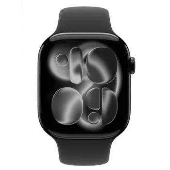 Apple Watch Series 11 GPS 42mm Jet Black Aliuminio Korpusas su Juodu Sportiniu Dirželiu - S/M