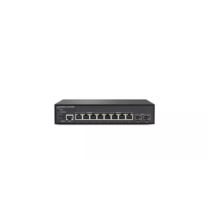 LANCOM GS-3510XP valdomas L2 2.5G Ethernet (100/1000/2500) Power over Ethernet (PoE) 1U juodas