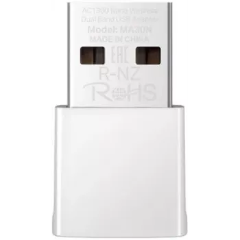 Belaidis USB adapteris MERCUSYS MA30N — dviejų juostų Wi‑Fi (2,4/5 GHz), 400/867 Mbps, USB 2.0, vidinė antena, balta