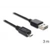 USB laidas DeLOCK EASY-USB 2.0-A – USB 2.0 micro-B 3 m