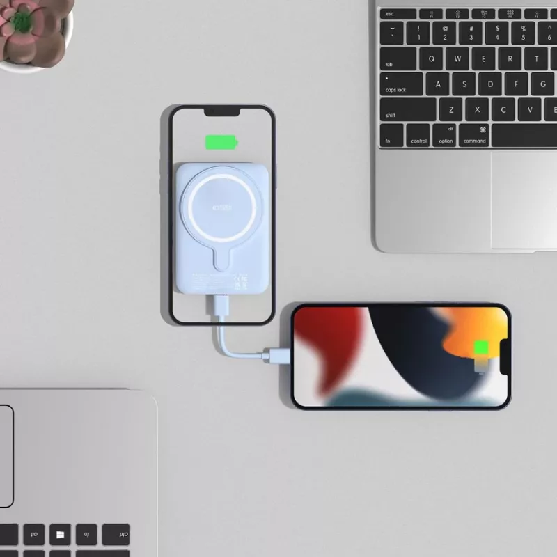 Nešiojamas powerbankas TECH-PROTECT PB10 LIFEMAG 5000 mAh Mėlynas