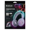Belaidės ausinės DEFENDER Freemotion B651 – lankelio, uždaros akustikos, 20–20000 Hz, 105 dB, USB-C, AUX