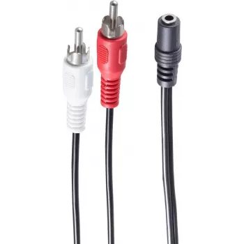 Audio kabelis ShiverPeaks BS30852 1,5 m 3,5 mm 2xRCA juodas