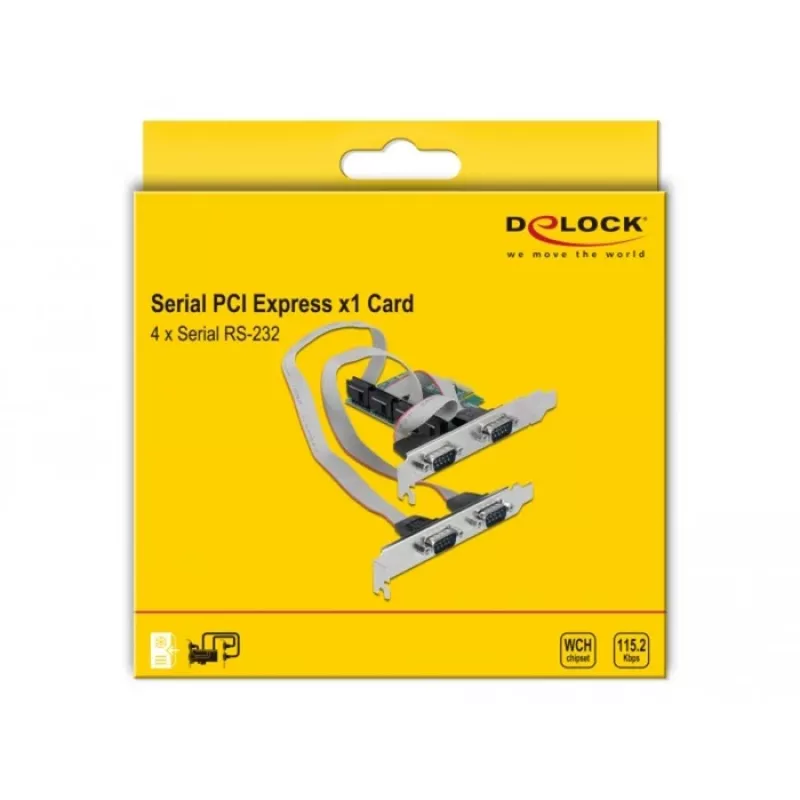 DeLOCK 90410 PCIe RS-232 sąsajos plokštė, mažo profilio