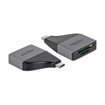 Kortelių skaitytuvas DeLOCK 64117 USB 3.2 Gen 1 Type-C pilkas