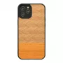Dėklas telefonui Man and Wood, skirtas iPhone 12 / 12 Pro – juodas silkės raštas