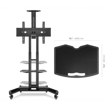 Lentyna reklaminei iškabai ONKRON APT1551-B, ABS ir plienas, 460×320×20 mm, juoda