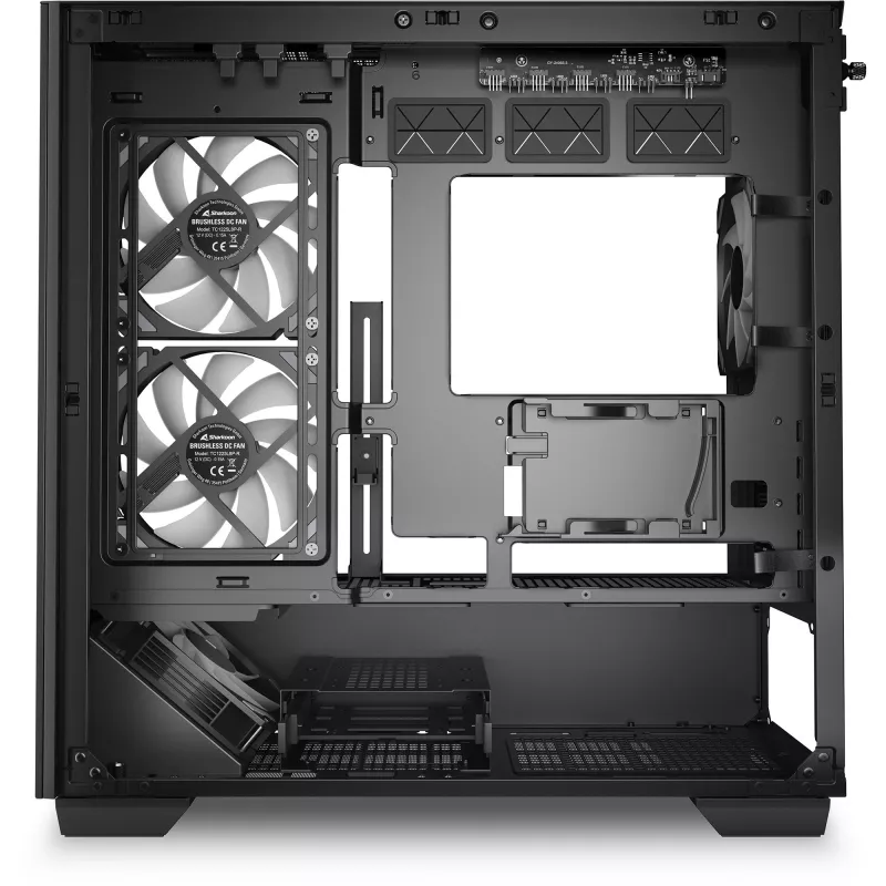 PC korpusas Sharkoon Elite Shark CM100 Tower Micro-ATX, be maitinimo šaltinio, juodas