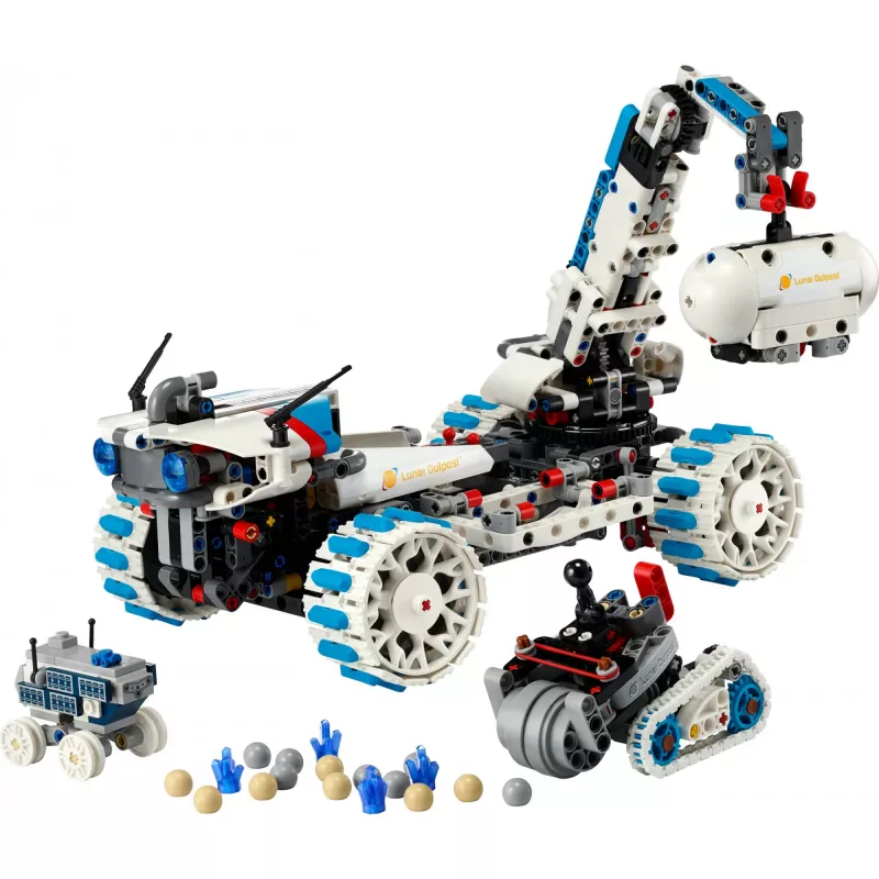 LEGO Technic 42211 Mėnulio roveris „Lunar Outpost“ – statybinis rinkinys, 1082 dalių, modulinė konstrukcija, 130×310×190 mm