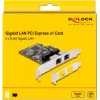 Delock PCI Express x1 kortelė su 2 x RJ45 Gigabit LAN RTL8111 (88615)