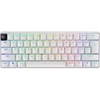 Klaviatūra Logitech G PRO X 60 žaidimams USB RF Wireless Bluetooth QWERTY US International balta