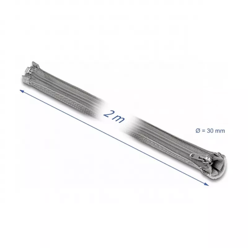 Pintas apsauginis įvynis DeLOCK 20831 2m x 30mm Pilka