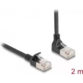 Tinklo kabelis DeLOCK RJ45 Cat.6A 2m Juodas