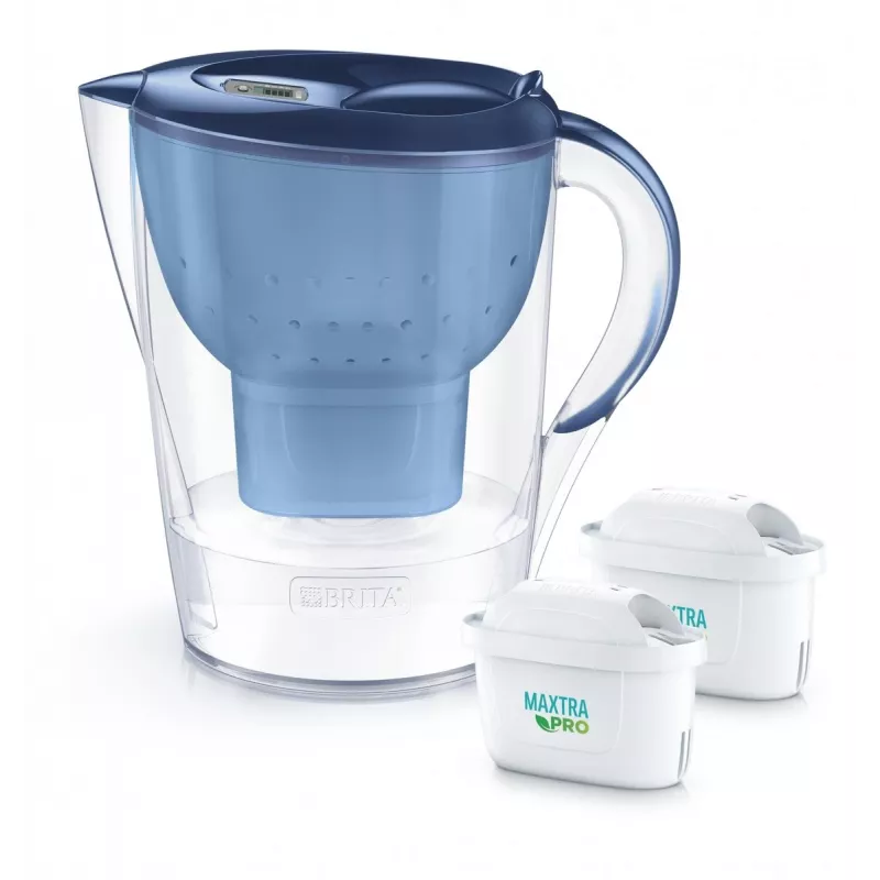 Vandens filtro ąsotis BRITA Marella XL su 2 MAXTRA PRO mėlynais keičiamais kasetėmis