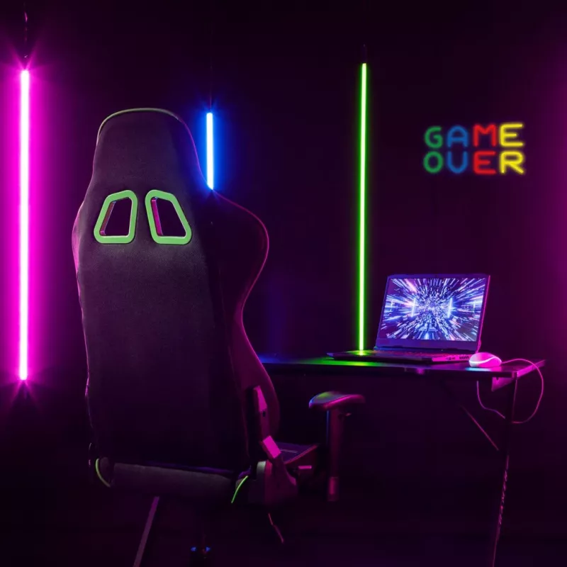 Neoninis ženklas MANTA SNL102MT – sieninė LED šviesos dekoracija „Game Over“