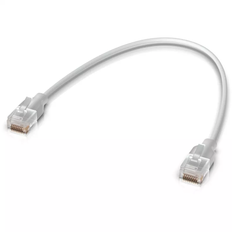 Ubiquiti UACC-Cable-Patch-EL-0.15M-W tinklo laidas Cat6, peršviečiamas baltas