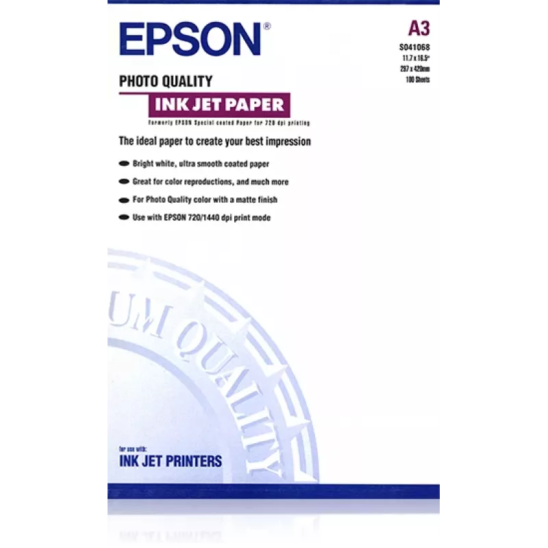 Epson fotopopierius matinis A3 102g/m² 100 lapų C13S041068