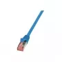 Tinklo kabelis LogiLink Cat6 S/FTP RJ-45 10m Mėlynas