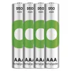 GP baterijos R03/AAA Ni-MH 950 mAh lizdinėje pakuotėje 4 vnt.