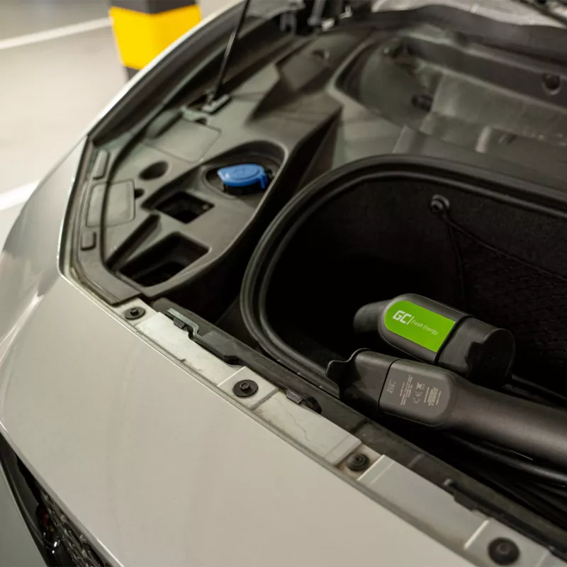 Elektromobilio įkrovimo kabelis Green Cell EV13 Black Type 2 5m