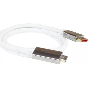PYTHON PYT M0223 – DP 1.4 į HDMI 2.0 A kištukas, nailoninis, 4K@60Hz, 3 m, baltas