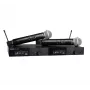 Shure SLXD24DE/SM58-G59 - dviguba skaitmeninė belaidė sistema su dviem siųstuvais/rankiniais mikrofonais (470 - 514 MHz)