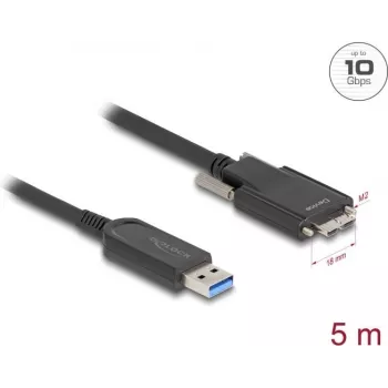 Aktyvus optinis kabelis DeLOCK 83211 USB Type-A kištukas – Micro-B kištukas 5 m 10 Gbps
