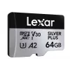 „Lexar“ 64 GB microSDXC atminties kortelė UHS-I Class 3 SILVER PLUS