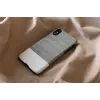 Dėklas iPhone X / XS iš medžio ir polikarbonato – juodas, apsauginis kietas užpakalinis dangtelis