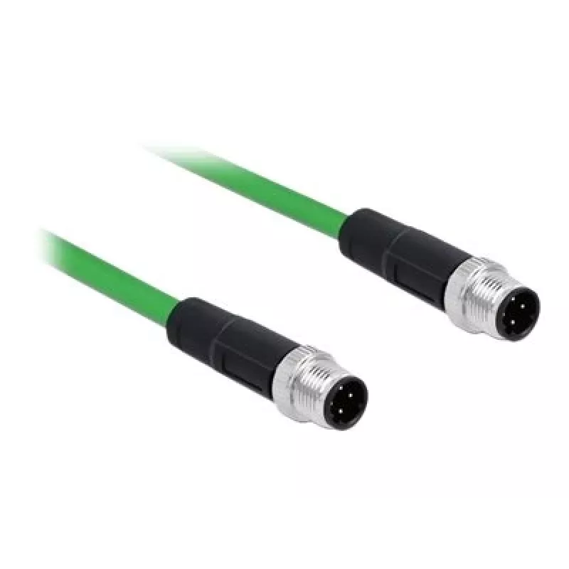 DeLOCK tinklo kabelis M12 (4 kontaktų) (M) į M12 (4 kontaktų) (M) - 5,0 m - SF/FTP - be halogenų - žalias (85920)