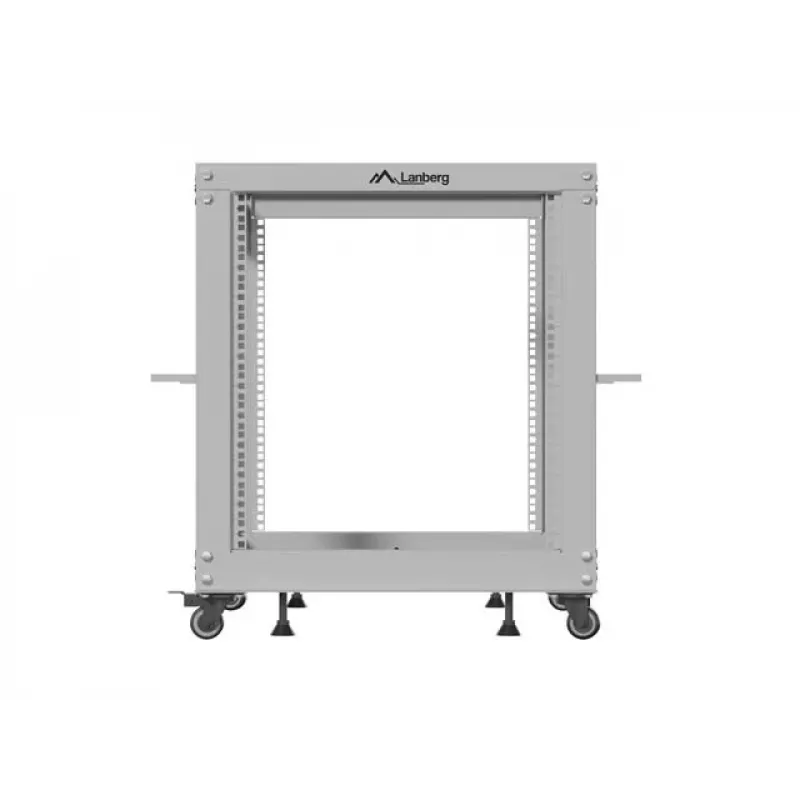 Atviras stovas LANBERG 19 inch 12U, reguliuojamas gylis 600–1100 mm, pilkas