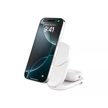 Belaidis įkroviklis Belkin Qi2, USB, 25 W, baltas, 1,5 m