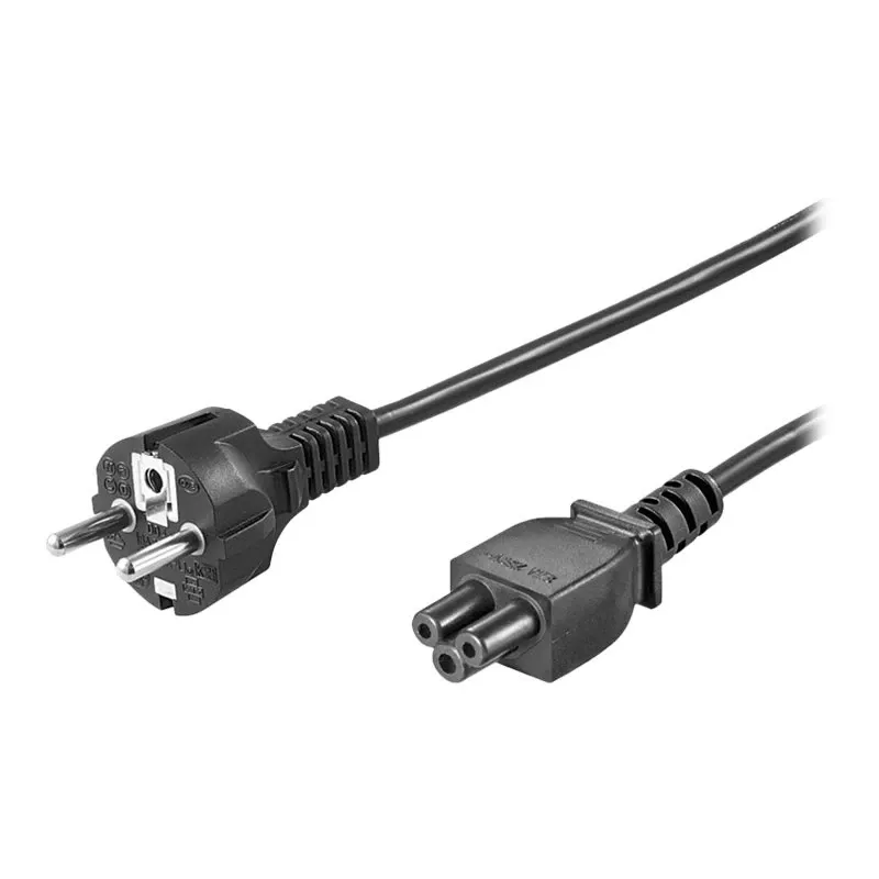 Wentronic Goobay Maitinimo Laidas su Įžeminimu, 1,8 m, Juodas - Kištukas F (CEE 7/7) > Prijungimo Lizdas C5 (93586)
