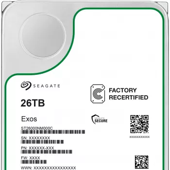 3,5 colio SEAGATE Exos 26TB SATA Enterprise HDD recertified