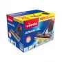 VILEDA Ultramax XL Box šluota su mikropluošto antgaliu, 360° sukama galvutė, sulankstoma, kietoms grindims