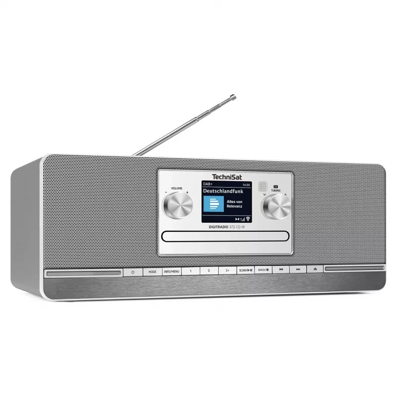 TechniSat DIGITRADIO 372 CD IR internetinis radijo imtuvas su CD, DAB+, FM, antracito ir sidabro spalvos
