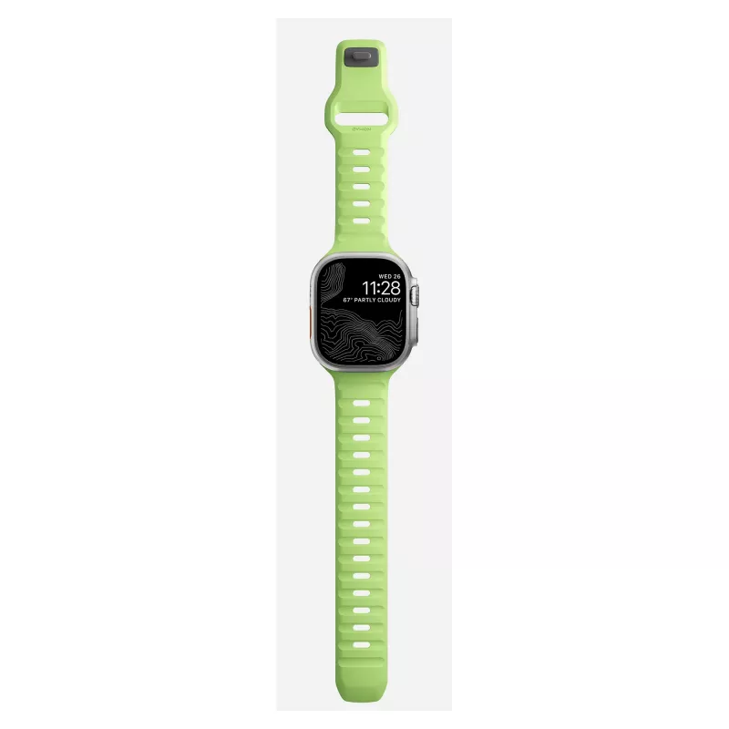 Nomad Sport Band šviesiai žalias guminis dirželis — plotis 21,5 mm, riešui 160–195 mm