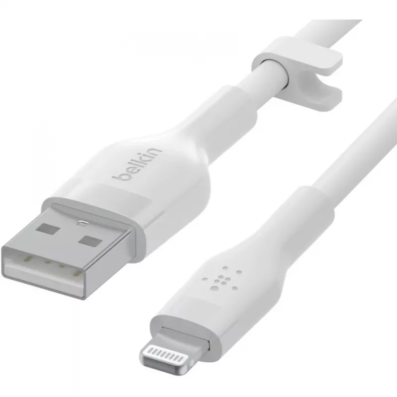 Laidas Belkin Cbl Scicone USB-A LTG 2M balta USB A USB C Lightning