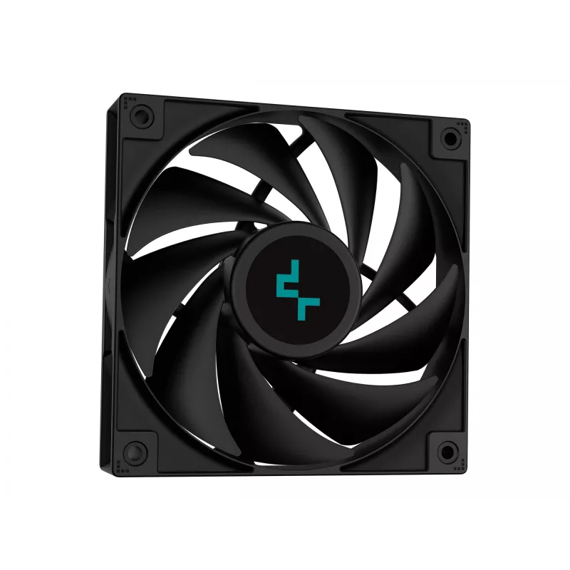 DeepCool LS520S Zero Dark AIO procesoriaus aušinimo skysčiu sistema, 240 mm, 2x 120 mm PWM ventiliatoriai, AM4/AM5/LGA2066, juoda