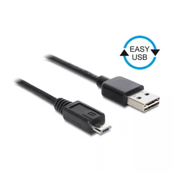 DELOCK laidas EASY-USB 2.0 Type-A kištukas > USB 2.0 Type Micro-B kištukas 50 cm juodas