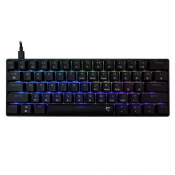 Mechaninė klaviatūra White Shark Shinobi-2 mėlyni jungikliai juoda JAV išdėstymas