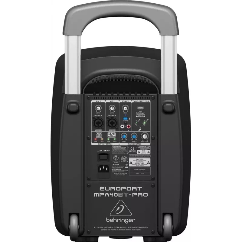 Prieinamas 2 krypčių garsiakalbis Behringer Europort MPA40BT-PRO 40W