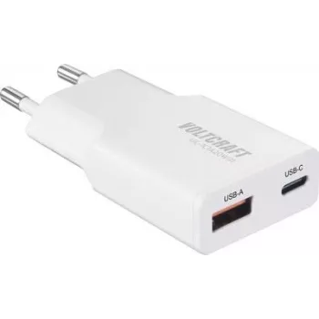 Voltcraft UC-1C1A20W01 USB įkroviklis 1x USB-A USB-C greitas įkrovimas PD 3.0 baltas (VC-17010770)