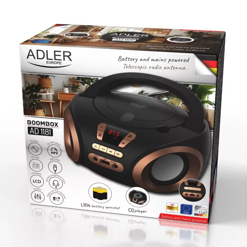 ADLER AD 1181bc - CD/MP3 grotuvas (garsiakalbis)