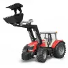 Žaislinis traktorius BRUDER Massey Ferguson 7624 su priekiniu krautuvu, raudonas, nuo 3 m.
