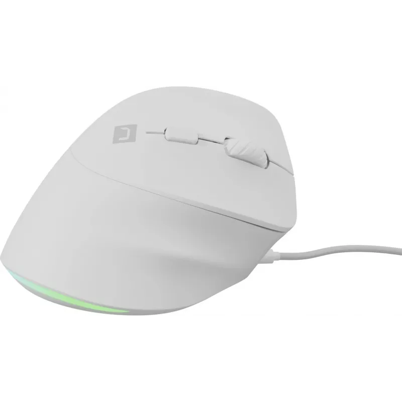 NATEC Crake 2 Pro vertikali pelė, dešinei rankai, USB-A, optinė, 12800 DPI, balta