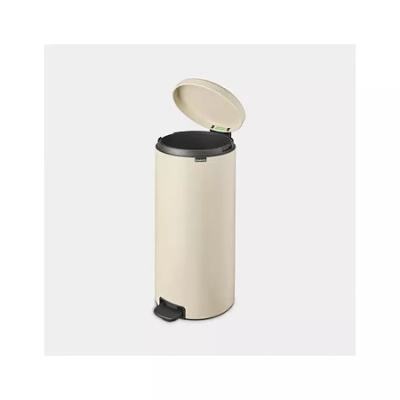 Brabantia NewIcon 30 L apvalus smėlio spalvos šiukšlių kibiras