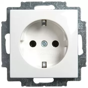 BUSCH JAEGER BJ 20 EUC-914 BULK didmeninė pakuotė 100 vnt. SCHUKO® kištukiniai lizdai Busch-balanc