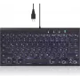 Perixx 57150N Black – kompaktiška klaviatūra su LED foniniu apšvietimu