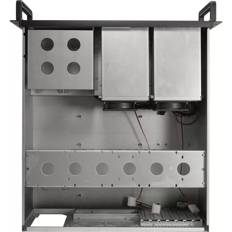 Rackmount korpusas INTER-TECH IPC 4U-4508 juodas – 4U serverio/kompiuterio korpusas, montuojamas į stelažą